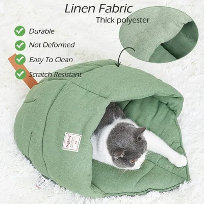 IntiMeg Sac de couchage Leaf pour chat