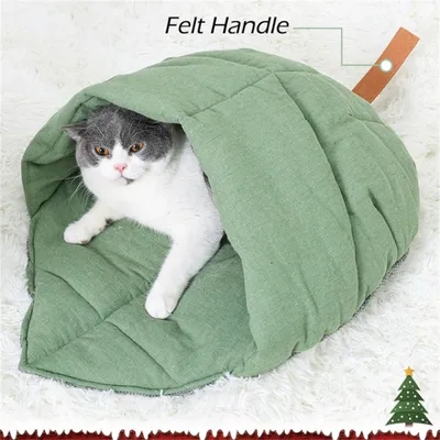 IntiMeg Sac de couchage Leaf pour chat