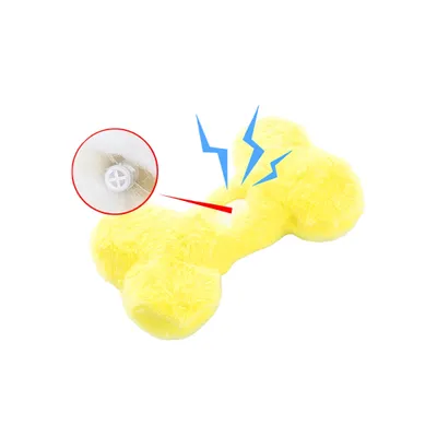 FurryFusion Jouet en os en peluche pour chien,3 jouets pour chiens