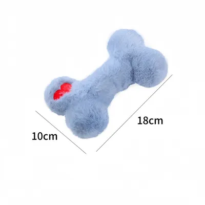FurryFusion Jouet en os en peluche pour chien,3 jouets pour chiens