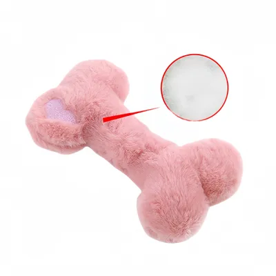 FurryFusion Jouet en os en peluche pour chien,3 jouets pour chiens
