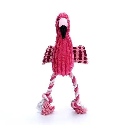 Peluche couineuse pour chien (Flamant rose)