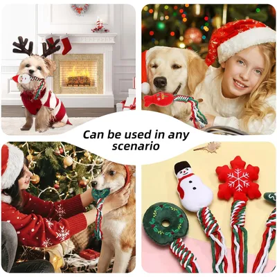 KPYTE Jouet pour chien en laisse de Noël