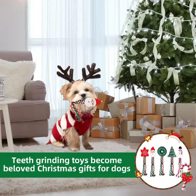 KPYTE Jouet pour chien en laisse de Noël