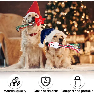KPYTE Jouet pour chien en laisse de Noël
