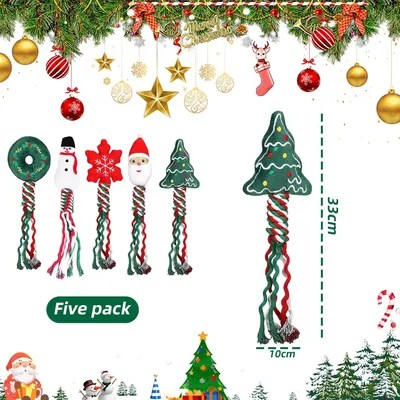 KPYTE Jouet pour chien en laisse de Noël