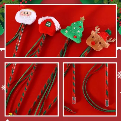 KPYTE Jouet en peluche pour chat de Noël