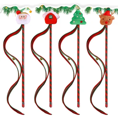 KPYTE Jouet en peluche pour chat de Noël