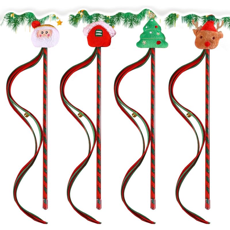 KPYTE Jouet en peluche pour chat de Noël