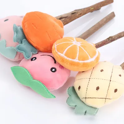 FurryFusion lot de 5 Bâtonnets à mâcher pour chats, en forme de fruits
