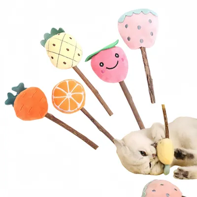 FurryFusion lot de 5 Bâtonnets à mâcher pour chats, en forme de fruits FurryFusion lot de 5 Bâtonnets à mâcher pour chats, en forme de fruits