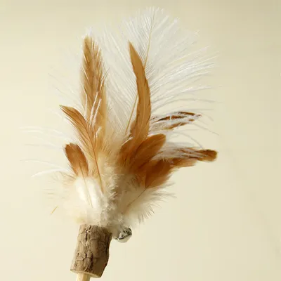 IntiMeg Jouet pour Chat en Bois avec Clochette