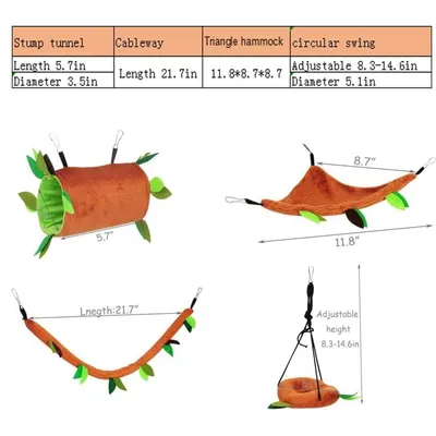 IntiMeg Accessoires pour cage à rongeurs, ensemble de cinq pièces