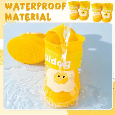 KPYTE Hunde-Regenstiefel mit Pfotenabdruck KPYTE Hunde-Regenstiefel mit Pfotenabdruck