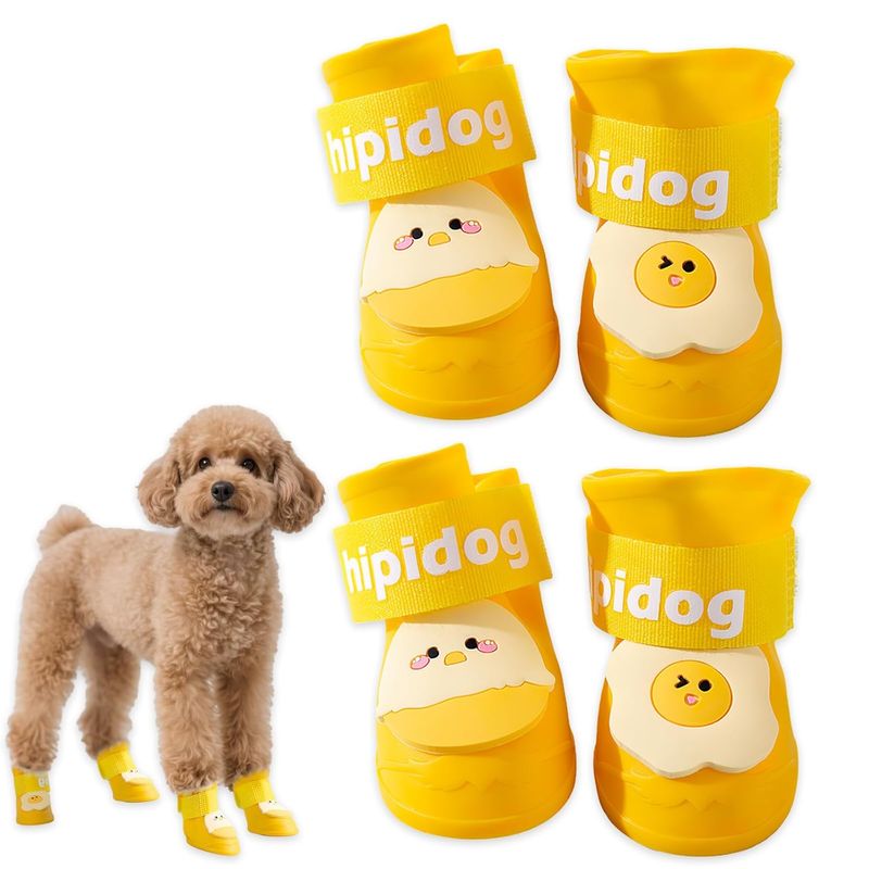 KPYTE Hunde-Regenstiefel mit Pfotenabdruck
