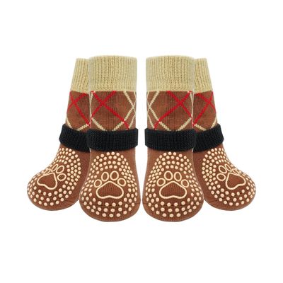 KPYTE Chaussettes pour chien antidérapantes et ajustables