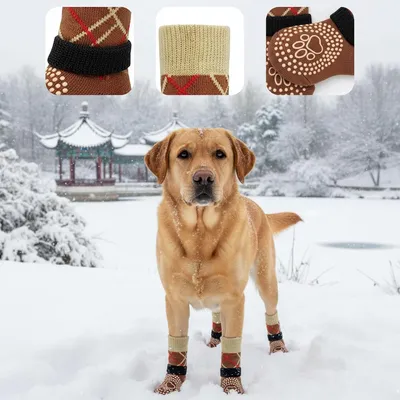 KPYTE Rutschfeste und verstellbare Hundesocken