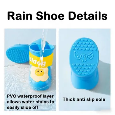 KPYTE Hunde-Regenstiefel mit Pfotenabdruck KPYTE Hunde-Regenstiefel mit Pfotenabdruck