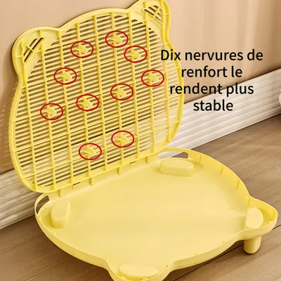 FurryFusion Tapis de litière pour chat surélevé à double couche