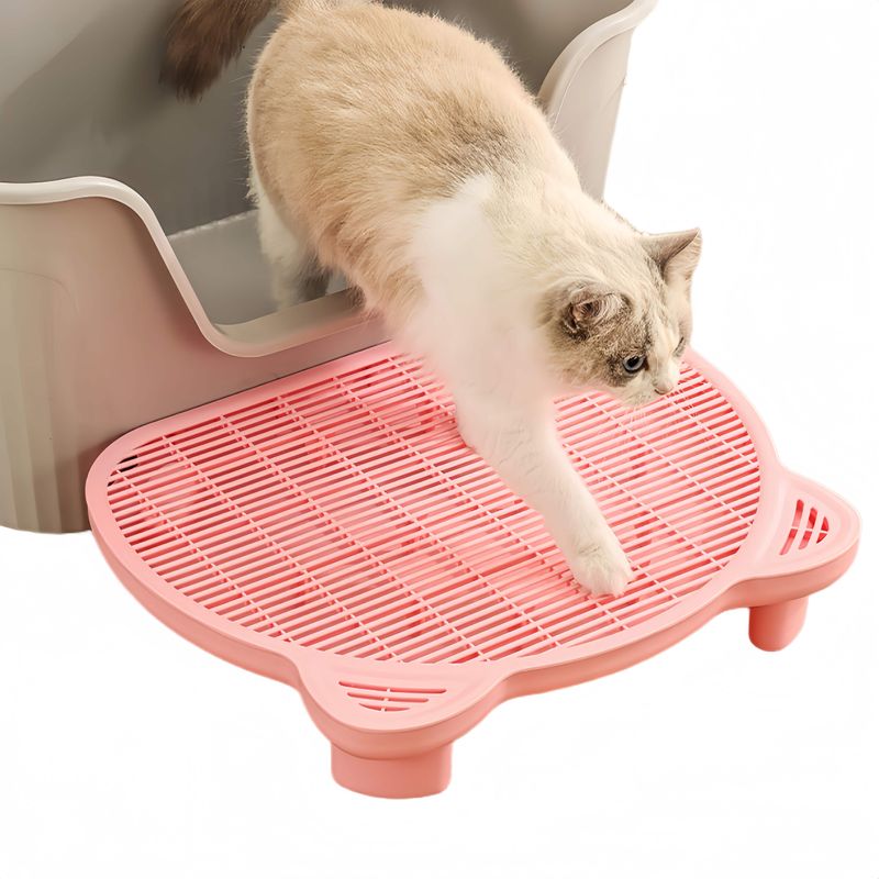 FurryFusion Tapis de litière pour chat surélevé à double couche