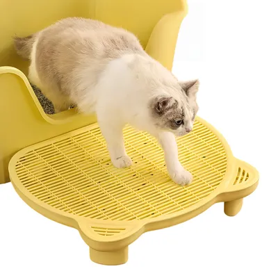 FurryFusion Tapis de litière pour chat surélevé à double couche
