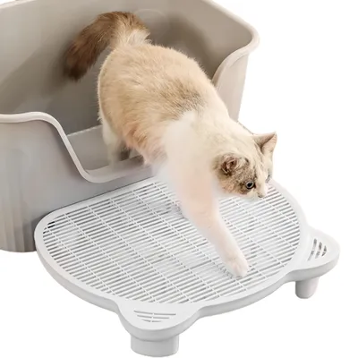 FurryFusion Tapis de litière pour chat surélevé à double couche