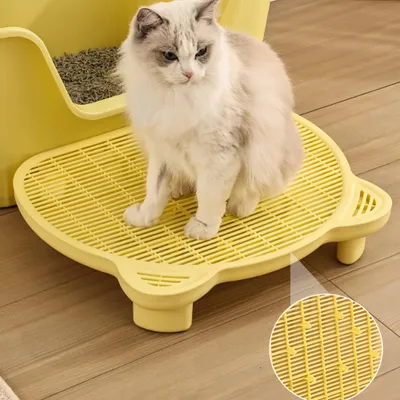 FurryFusion Tapis de litière pour chat surélevé à double couche