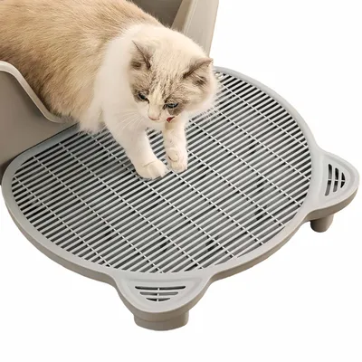 FurryFusion Tapis de litière pour chat surélevé à double couche