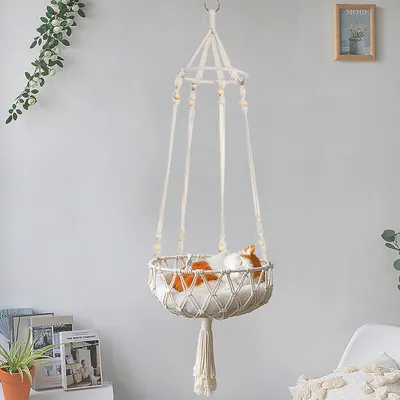 KPYTE Hamac tissé en forme de chat