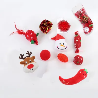 FurryFusion Ensemble de jouets de Noël pour chats