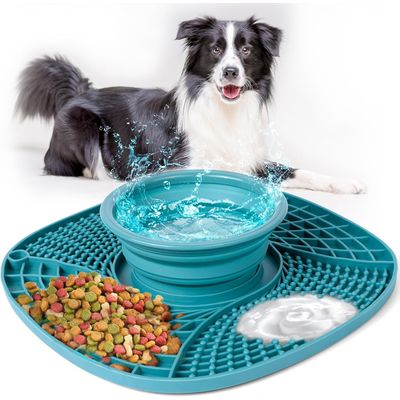 KPYTE Tapis d'alimentation lente pour chien en silicone anti-déversement