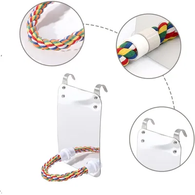 KPYTE Cage à oiseaux, corde en coton, perchoir