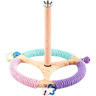 KPYTE Perchoir à oiseaux rotatif en bois KPYTE Perchoir à oiseaux rotatif en bois