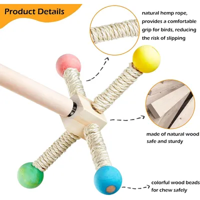 Perchoir interactif pour oiseaux, à faire tourner