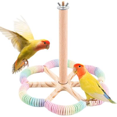 KPYTE Perchoir à oiseaux rotatif