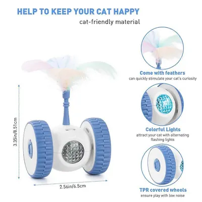 Reitlaze Jouets intelligents pour chats avec plumes