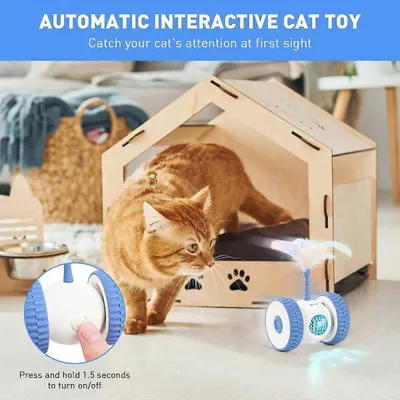 Reitlaze Jouets intelligents pour chats avec plumes