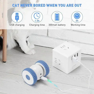 Reitlaze Jouets intelligents pour chats avec plumes