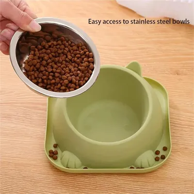 Gamelle pour chat avec base carrée anti-fourmis