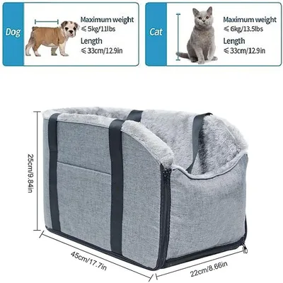 IntiMeg Siège de voiture pour chien sur console