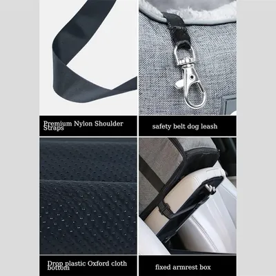 IntiMeg Siège de voiture pour chien sur console