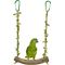 KPYTE Balançoire en bois pour perroquet S,16x18cm