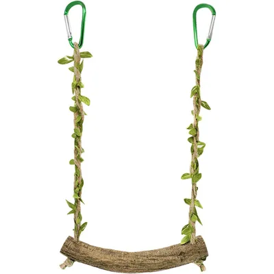 KPYTE Balançoire en bois pour perroquet