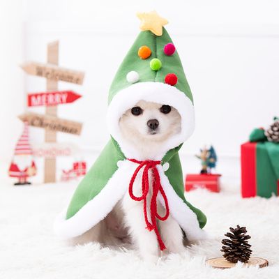 IntiMeg Cape de Noël en forme d'arbre de Noël pour chien