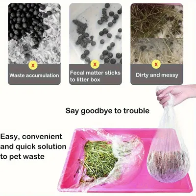 Sac de doublure jetable pour cage à lapin