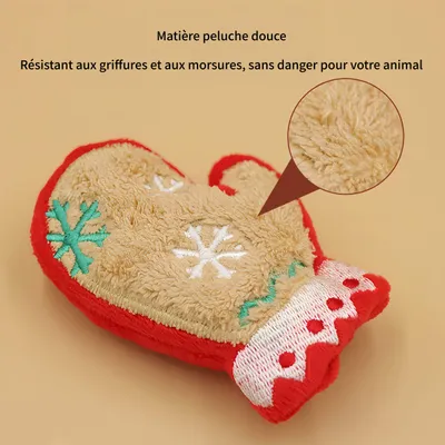FurryFusion Jouet en peluche Noël avec menthe pour chats