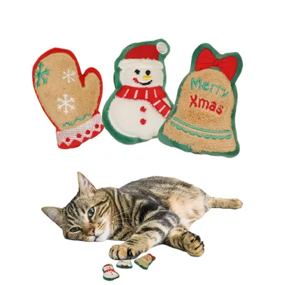 FurryFusion Jouet en peluche Noël avec menthe pour chats