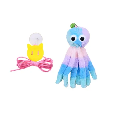 Peluche interactive pour chat, Pieuvre élastique