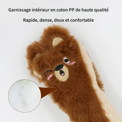 FurryFusion Lot de 4 Jouets en peluche pour chats,longs jouets en peluche