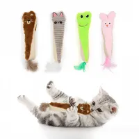 FurryFusion Lot de 4 Jouets en peluche pour chats,longs jouets en peluche